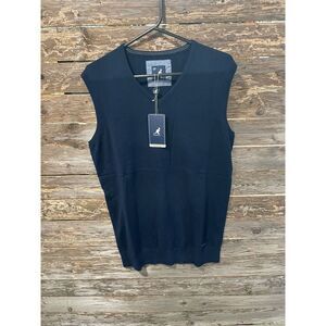 Kangol NWT‎ Men's Lightweight Sweater Vest Size Medium Blue NWT Kangaroo